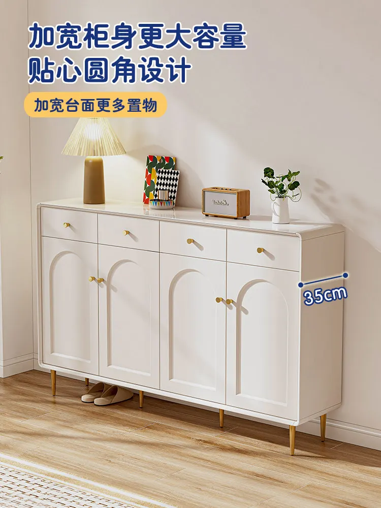 Shoe cabinet household door cream style modern simple entrance cabinet entrance large capacity white storage cabinet