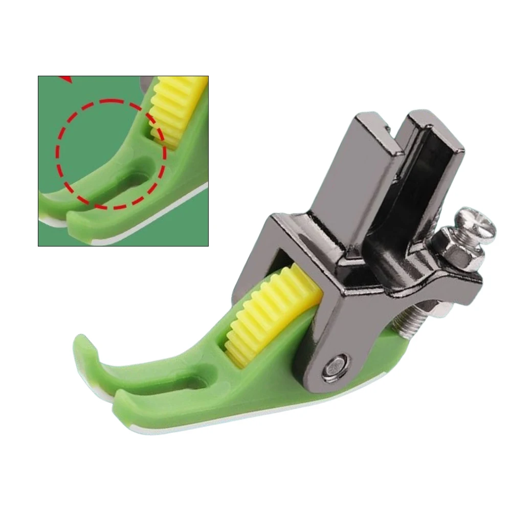

Roller Presser Foot With Wide Seam Design And Adjustable Gear For Smooth Sewing For Most Jack Single Needle Lock Stitch Machines