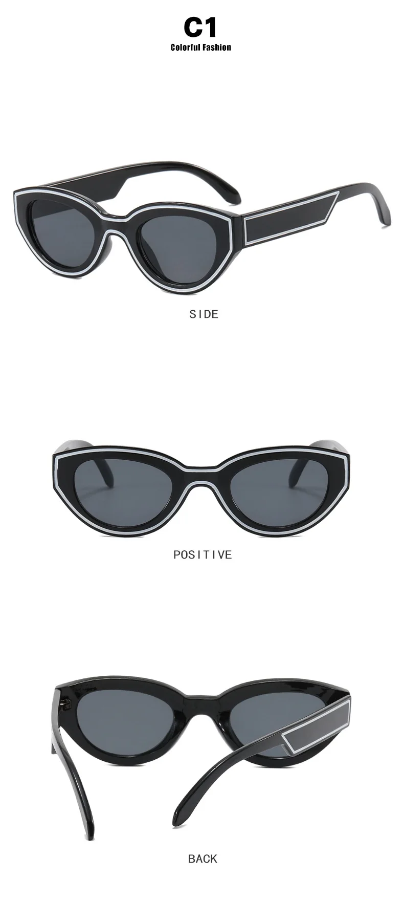 Mode Einzigartige Unregelmäßige Hip Hop Sonnenbrille Y2k Frauen Männer Retro Brille Damen Strand Sonnenbrillen Outdoor Sport mit Metall Scharnier – Detail 6