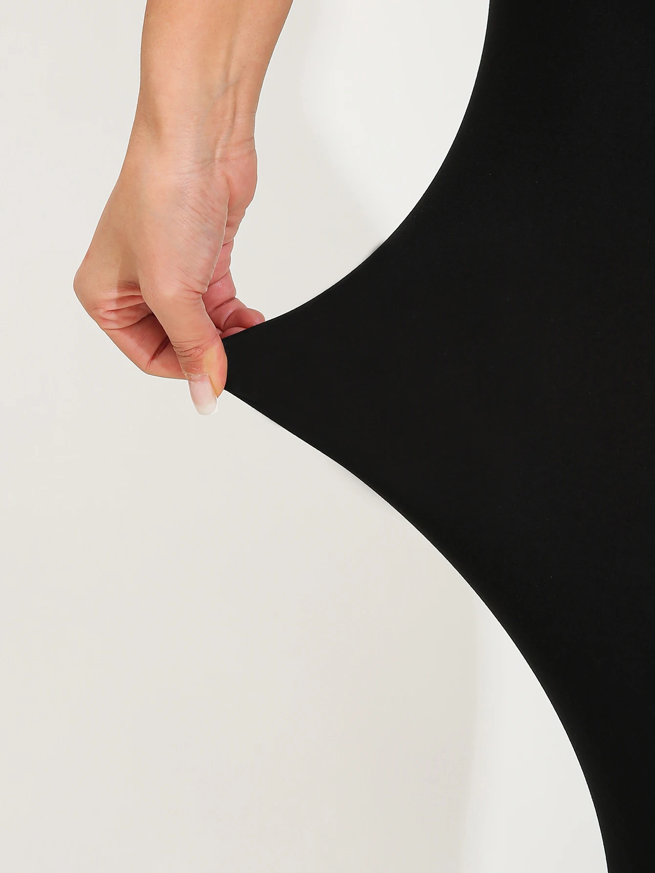 CUHAKCI Primavera Verano minimalista cepillado Leggings de mujer siete partes negro puro moda deportes ejercicio Fitness Yoga pantalones