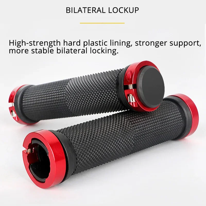 MTB Bicycle Handlebar Grips Rubber Anti-Skid Bike Grips Lock On Road Mountain Handle End Grips MTB Cuffs Bike Accessories