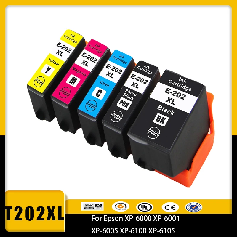 vilaxh 202XL T202XL T02G1 T02H1 Compatible Ink Cartridge For Epson Expression Premium XP-6000 XP-6001 XP-6005 XP-6100 XP-6105