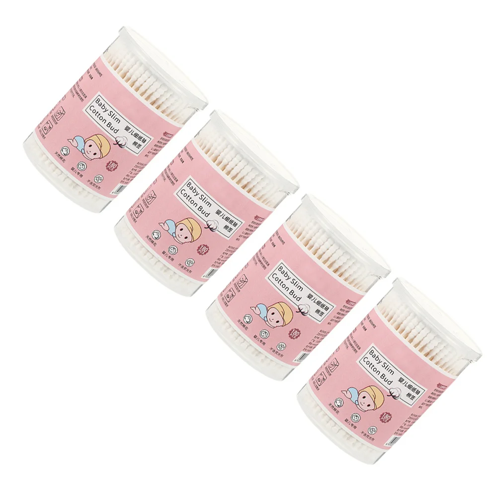 720 قطعة مسحات قطنية لتنظيف الأذن متعددة الوظائف مسحات برعم مزدوجة الأطراف للمنزل والسفر والجمال صديقة للبشرة رقم