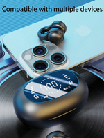 TWS Wireless Headphones Bluetooth 5.3 Bone Conduction Earphones Earclip Design Touch Control LED In Ear Earbuds Sports Headsets