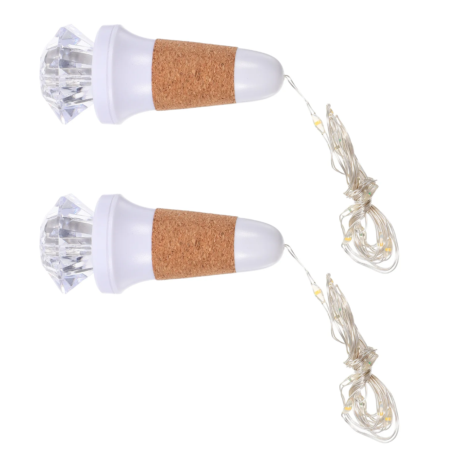 2개입 USB 충전 다이아몬드 램프 홀더 자동 색상 변경 LED 스트링 라이트 파티 용품 웨딩 나이트 램프 장식용