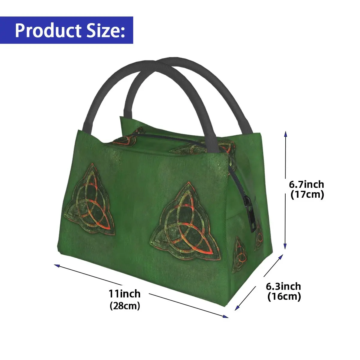 Book Of Shadows - Charmed Triquetra Design Insulated Lunch Bag for Women Kids Leakproof Food Boxes Thermal Lunch Box Tote