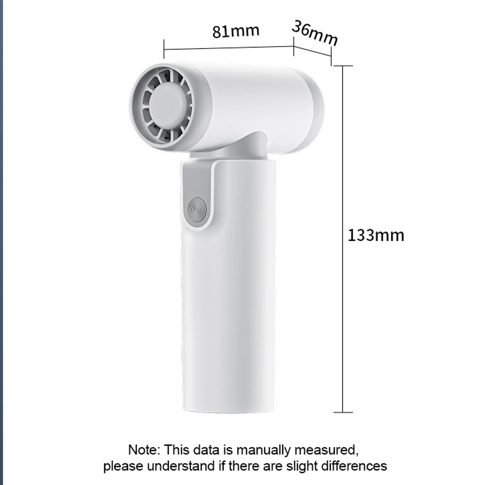 Turbo Blower Fan Mini Turbo Jet Fan Violent Turbofan USB Rechargeable 160000 RPM Brushless Motor 52m/s High Speed Duct Blower