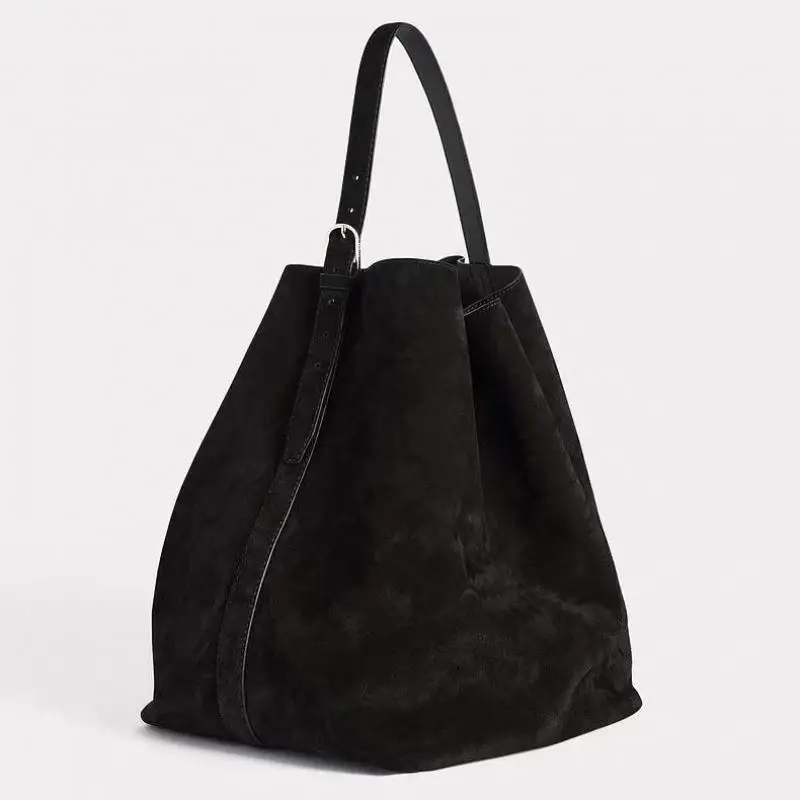 European / American Retro Suede Frosted Shoulder Bag New Commuting Simple And Versatile Large Capacity Tote Bag For Women Trendy