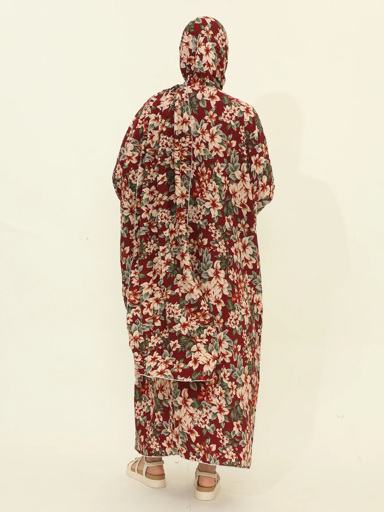 Muslim Ramadan EidTraditional Prayer Garment Womens Kaftan Turkey-African Hooded Abaya Suits Hijab Skirts Islam Tops Bottom