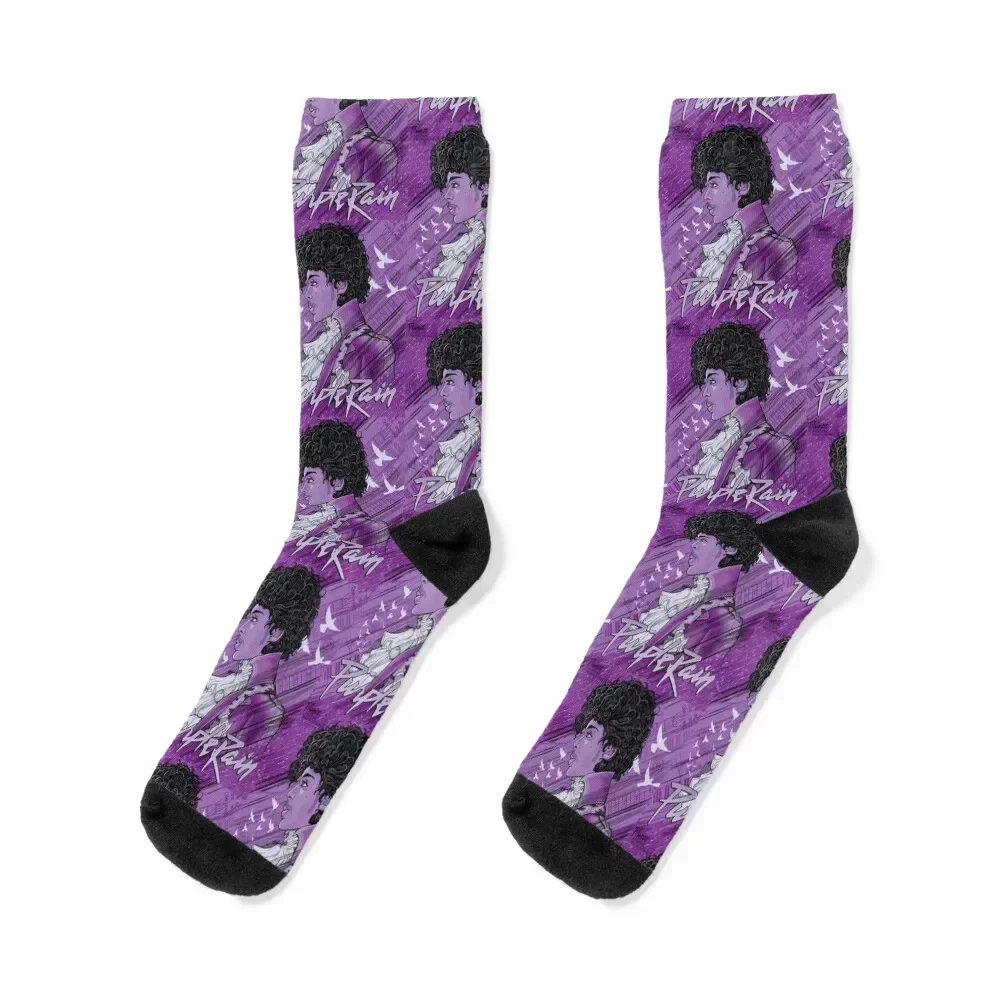 

Real Purpels Socks Stockings compression floral retro moving stockings Socks Men Women's