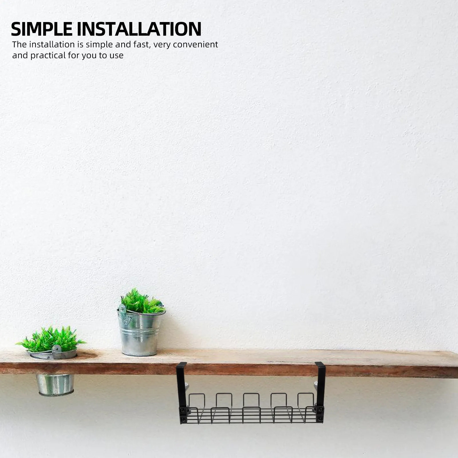 

Корзина-органайзер для проводов под столом, металлическая полка для хранения и скрытия кабелей, для дома и офиса, для патч-панелей