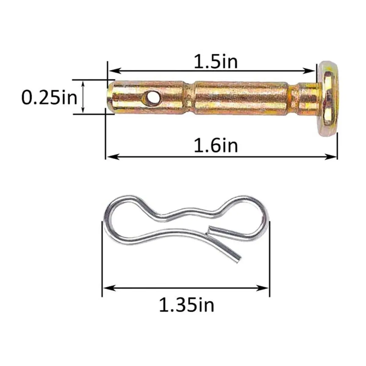 Multi-use Gear 10 Pcs 738-04124A Shear Pins & 10 Pcs 714-04040 Cotter Pins Kit, for Snow Blowers