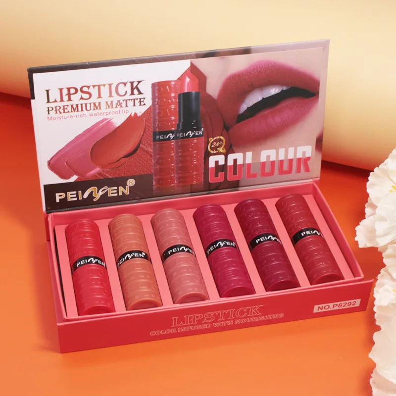 Long-lasting Premium Lipstick Case, Water-resistant and Non-staining on Cups, Matte Lipstick Set