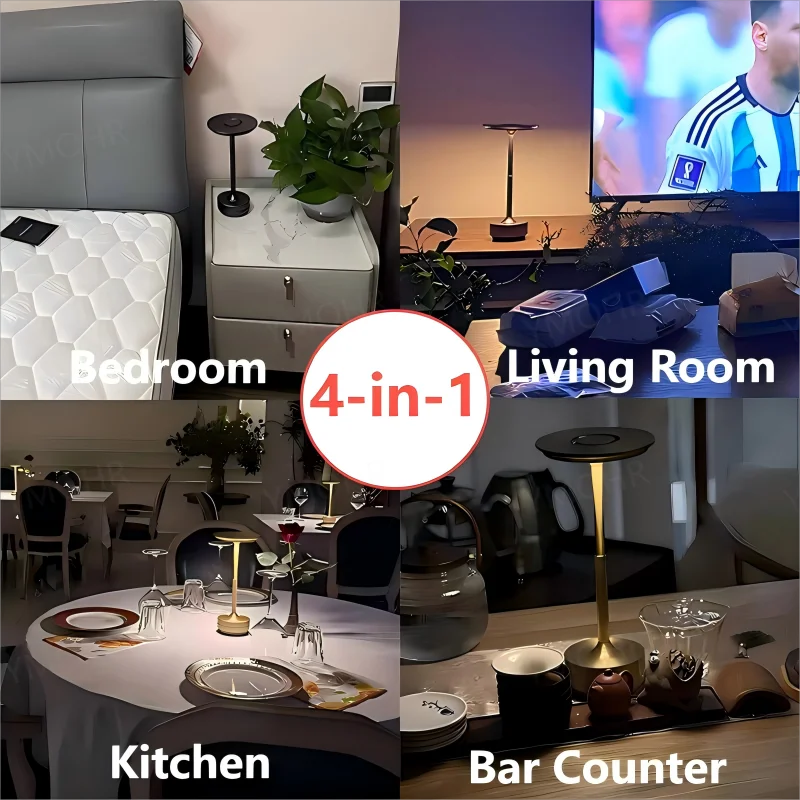 

4-in-1Room Decorative Desk Lamps Portable Table Lamp Bar Counter Lamp Mood Lights Indoor Outdoor Garden Create Unique Atmosphere