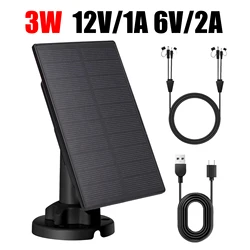 3W 12V/6V Trail Camera Solar Panel 360° Rotation Build-in 5000mAH Battery Trail Cam Solar Panel for Hunting Camera/Deer Feeder