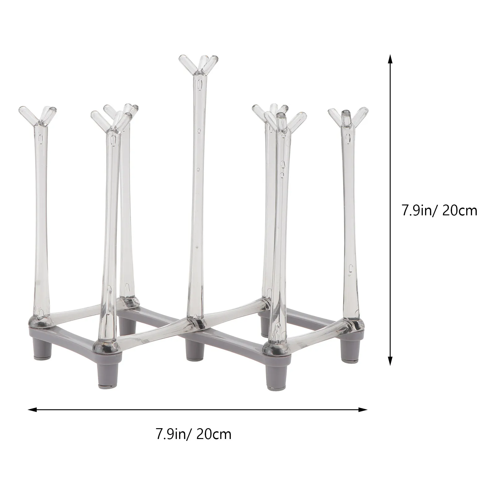 Wine Glass Rack Upside Down Goblet Holder Drainer Storage Organizer for Kitchen Bar Counter Red