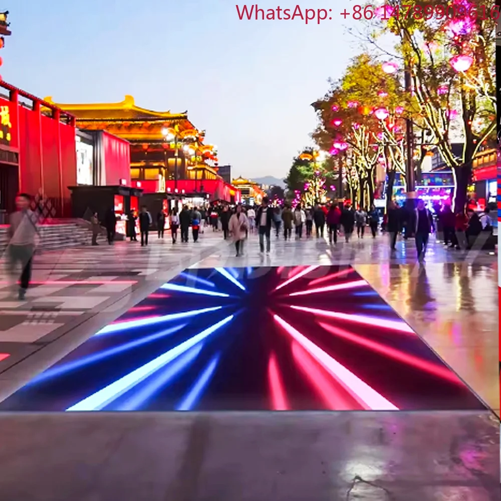 Human-Screen InteractionFull Color Stage Background Stores Wedding Dance Interactive Floor Structure Led Display Screen.Interact