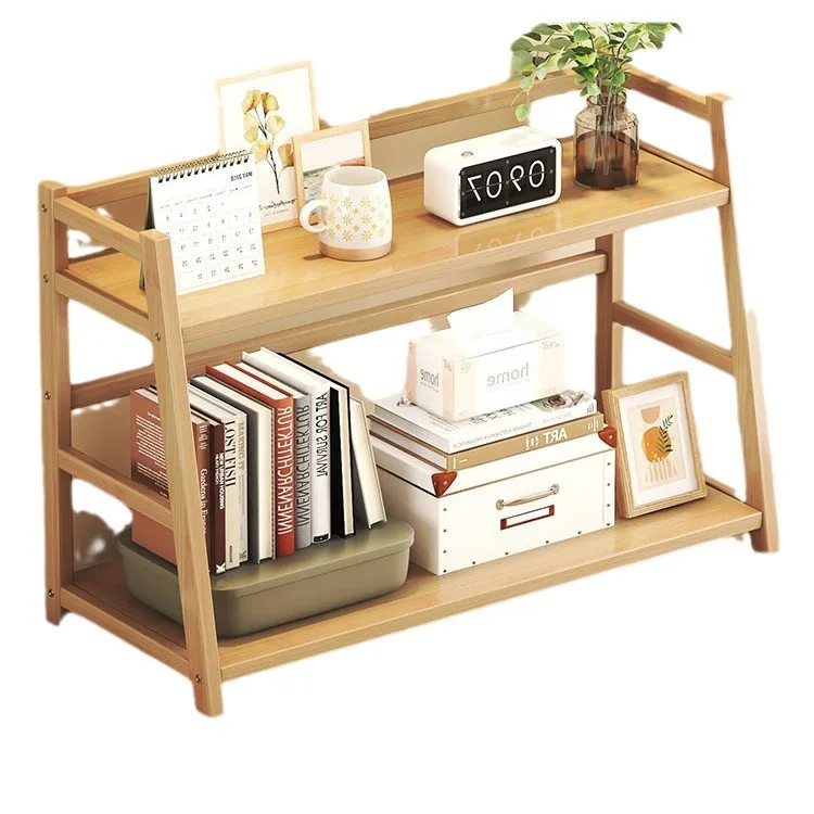 Desktop shelf, office home countertop, small bookshelf, layered storage shelf, multi-layer space-saving organization shelf