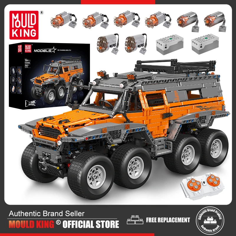 Mold King 13088 13089 Технический автомобильный строительный блок MOC-5360 Avtoros Shaman 8x8 Автомобильный набор в сборе Кирпичные игрушки Детский рождественский подарок