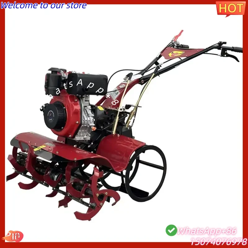 2026 178F Engine Rotary Power Tiller New Mini Cultivator with Rotary Blade