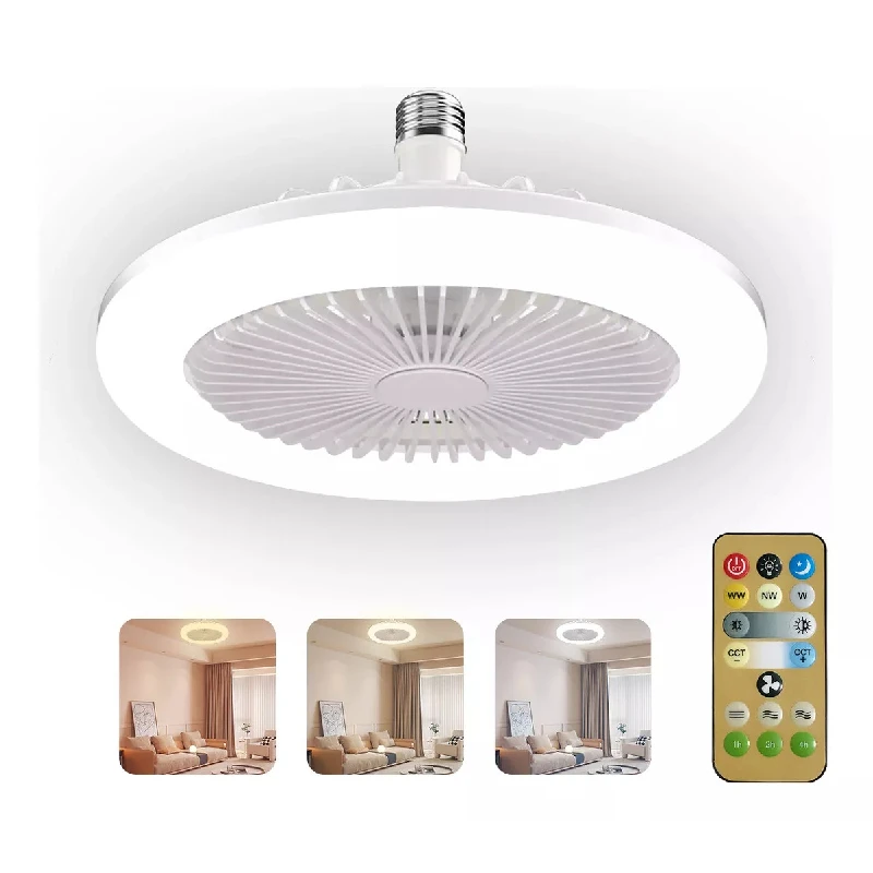 

Ceiling Fan Modern Lamp Lighting 24w E27 3 Modes Universal Light Stand Fan Lamp With Remote Control Suitable Adjustment