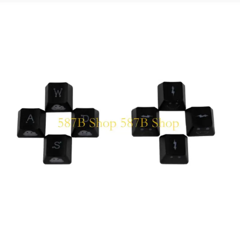 

587B Elegant Backlit Keycaps WASD/Direction Keycap High Sturdy Keycaps