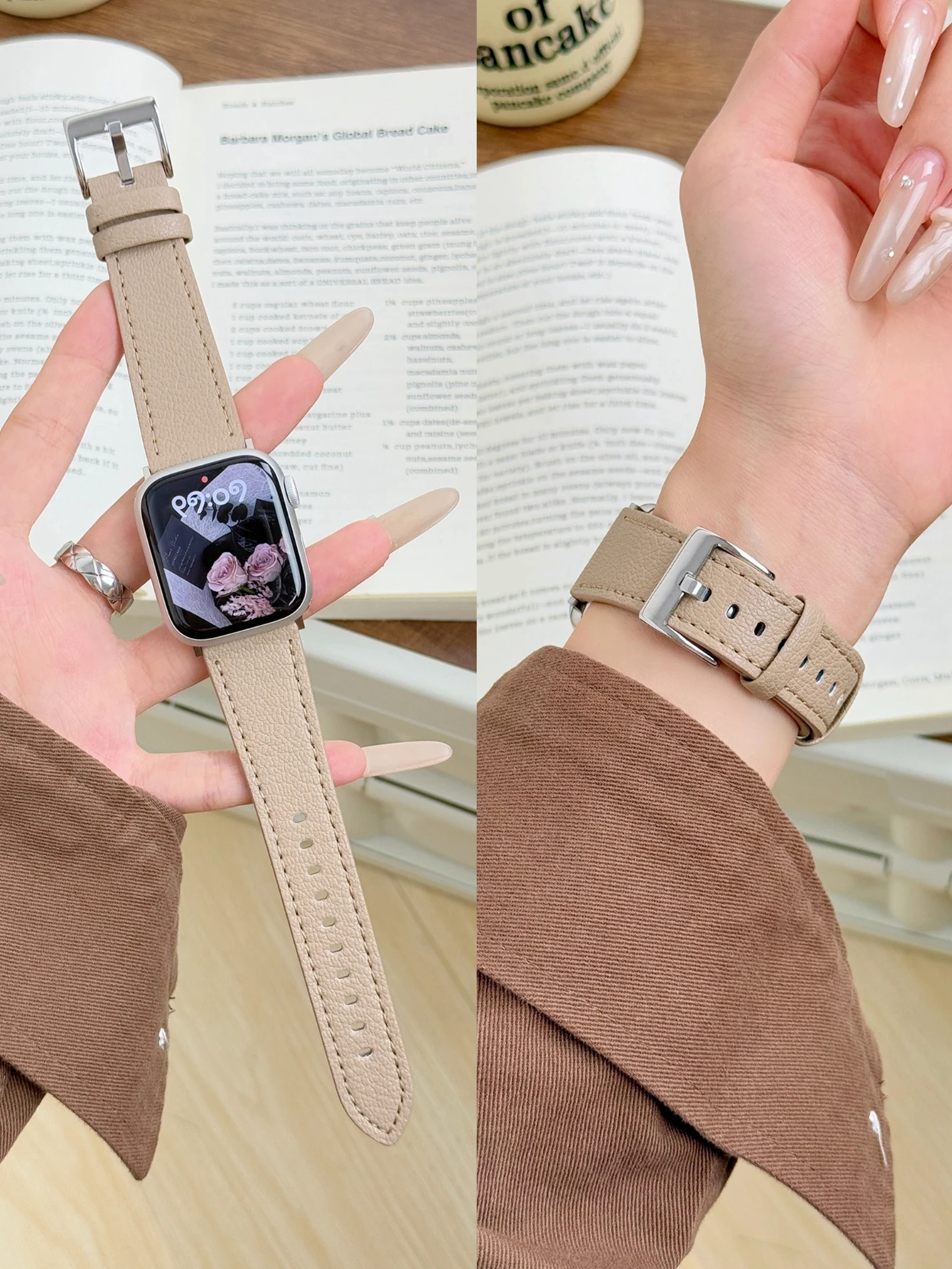

High quality leather loop For Apple Watch band women 11/10/9/8/7/6/5/4/3/2/1 SE 38mm 40mm 41mm 42mm 44mm 45mm 46mm 49mm Strap