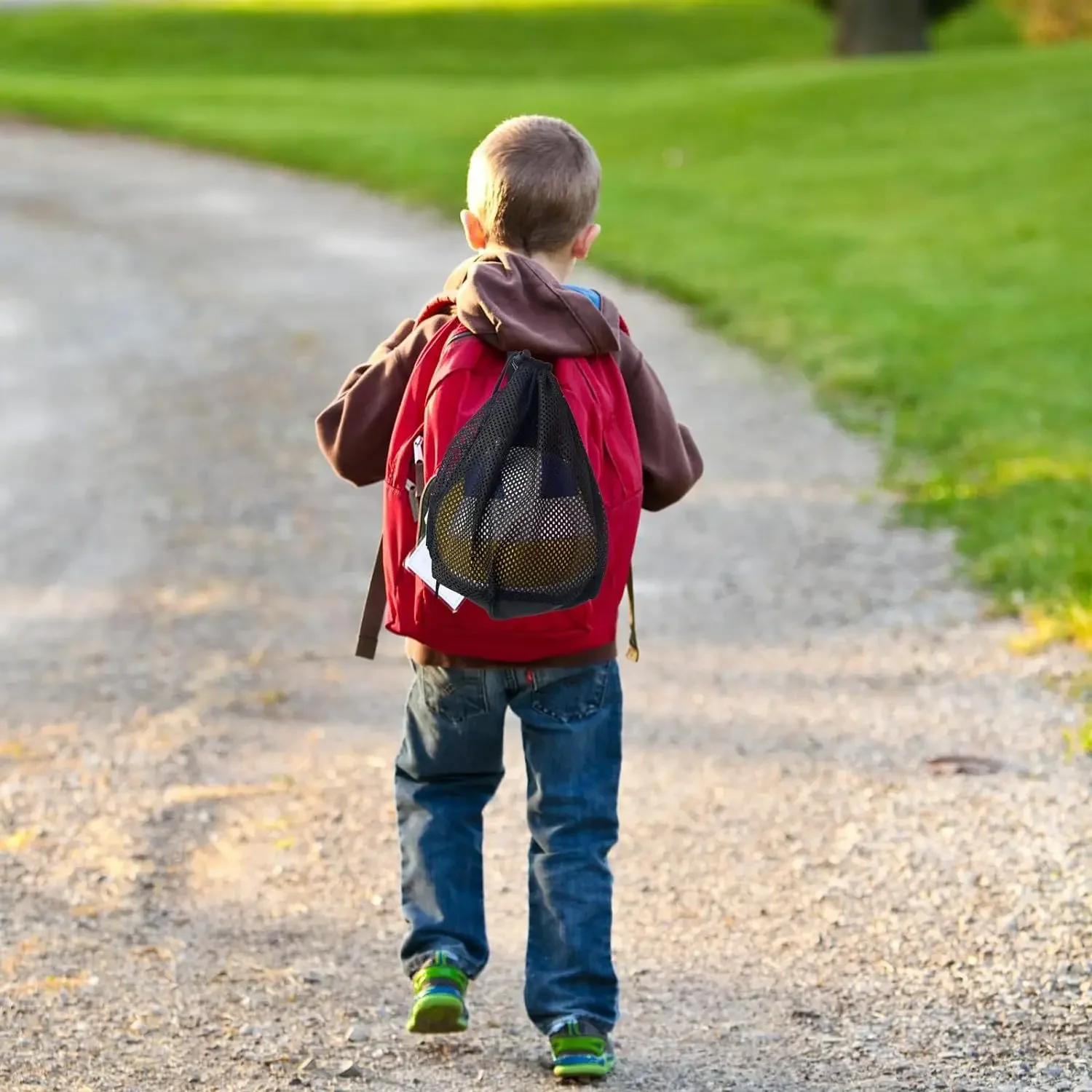 단일 공 스토리지 지퍼 포켓 체육관 요가 Drawstring 슬링 메쉬 운반 가방 농구 배구 축구 축구 스포츠 가방