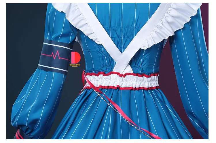 Asahina Mafuyu Cosplay Costume Full Women's Clothing Set Fitted Blue Dress Anime-style Games Exquisite Two-dimensional