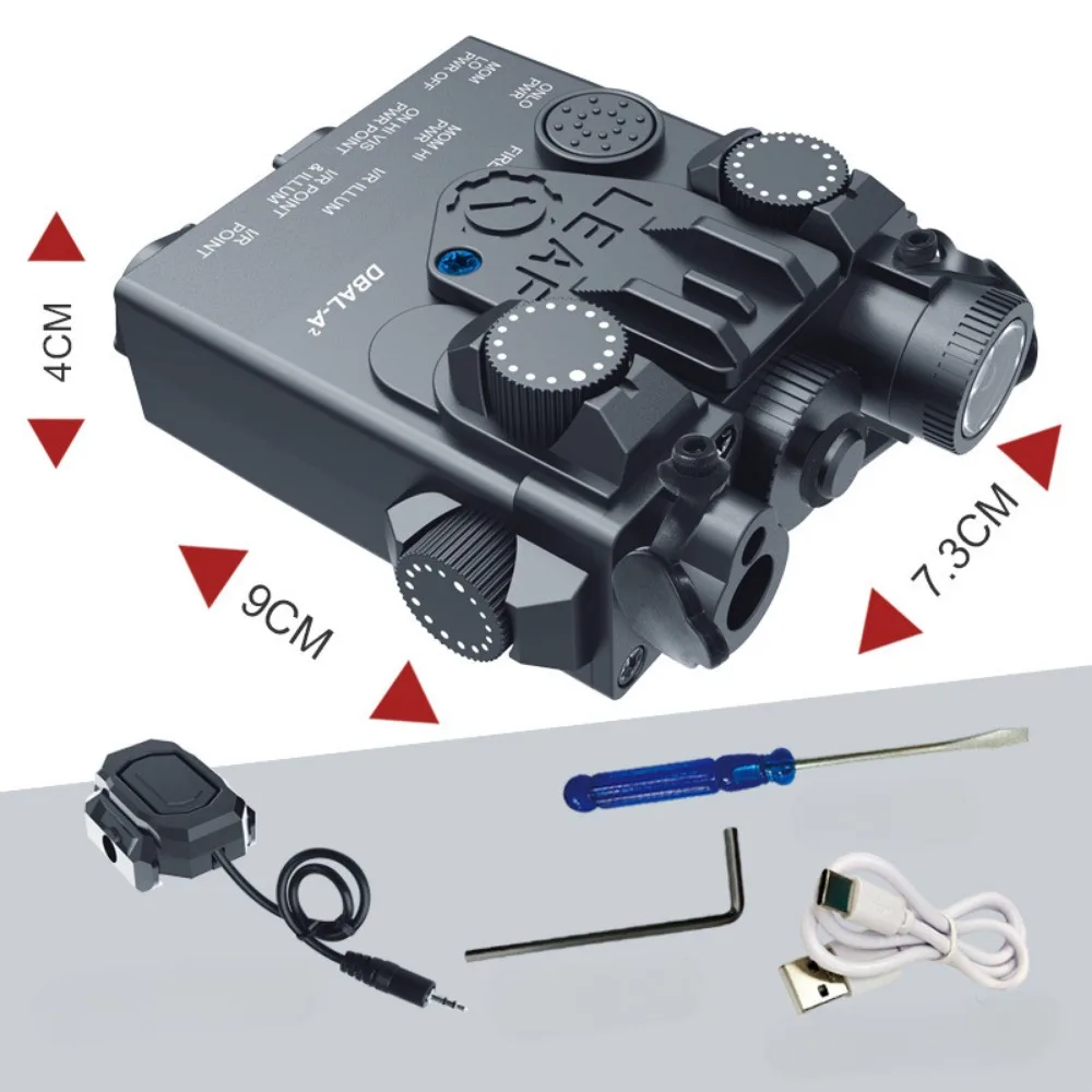 التكتيكية DBAL-A2 سلاح بندقية ضوء أحمر أخضر نقطة كومبو M300A M600C مصباح ليد جيب للتصوير في الهواء الطلق مع مفتاح ضغط مزدوج