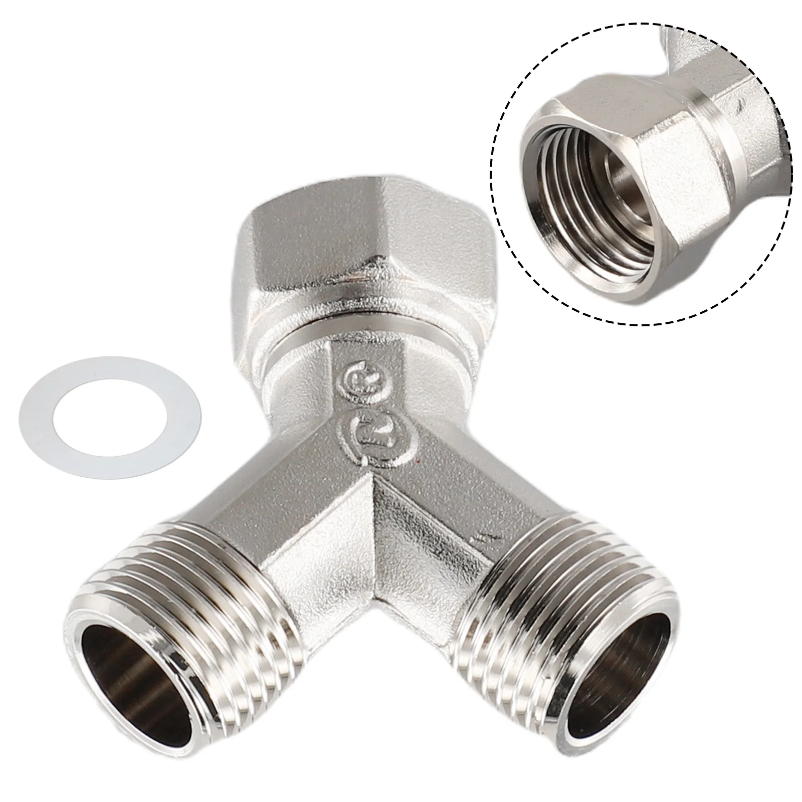 1Pc Copper Y Shape Splitter Connector for Dishwasher Washing Machine Plumbing 1/2 inch Pipe Tap Adapter Water Supply