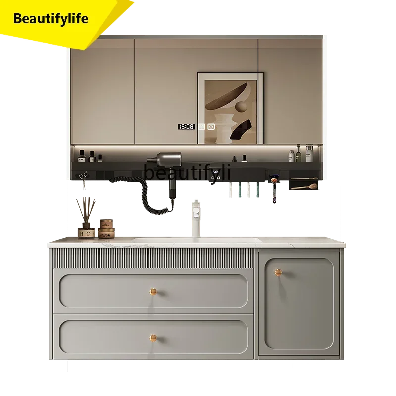 

Ceramic Whole Washbin Bathroom Cabinet Bathroom Washbasin Wash Basin Light Luxury Washstand