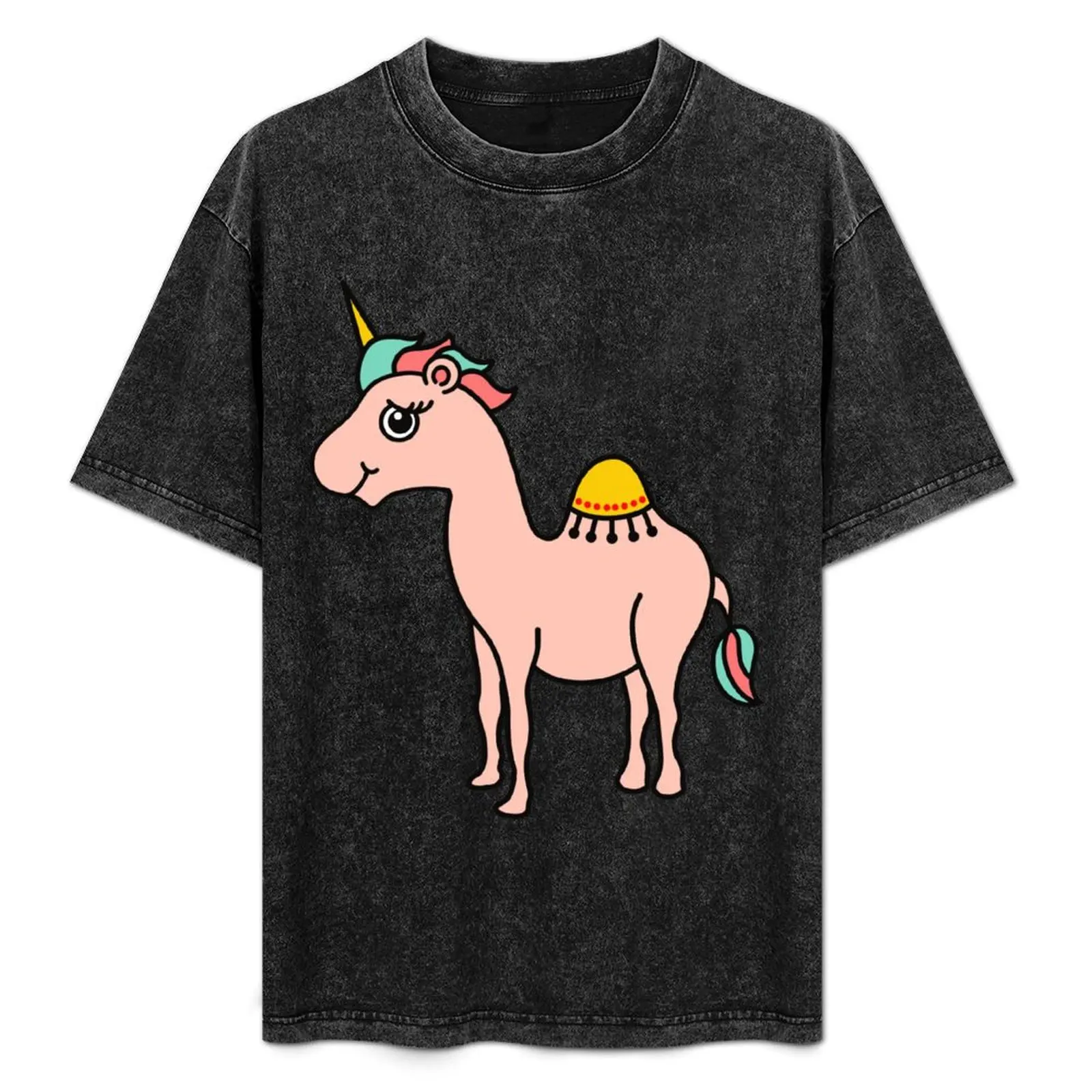 

Unicamel - a rare magical creature from Arabia. Camelcorn Unicorn (opposite facing) T-Shirt Casual Everyday Wear T-Shirt