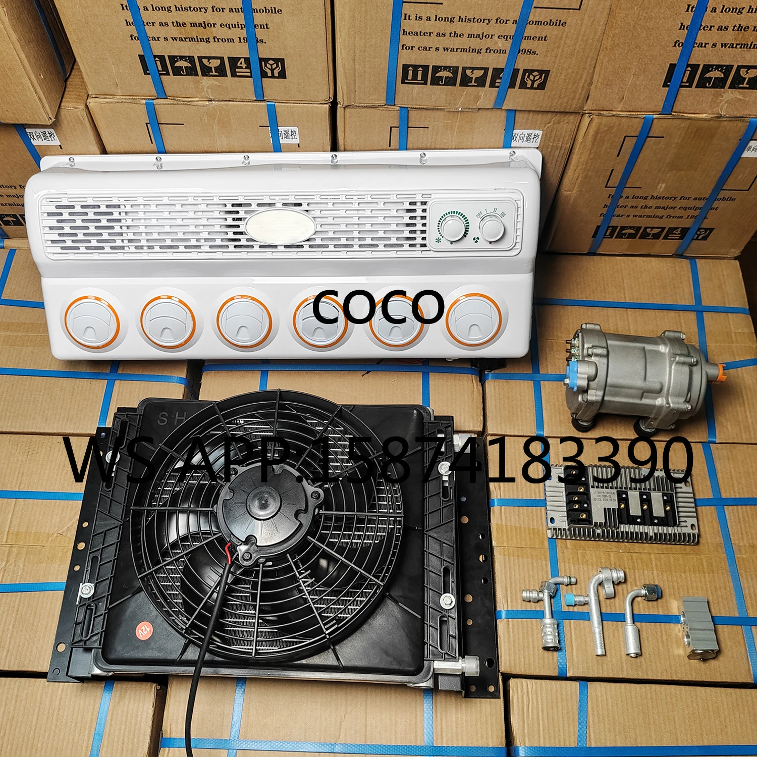 Hidden Parking Air Conditioner, 12V DC Split Type with Iron Metal Shell, Wall-Mounted Car Air Conditioning System