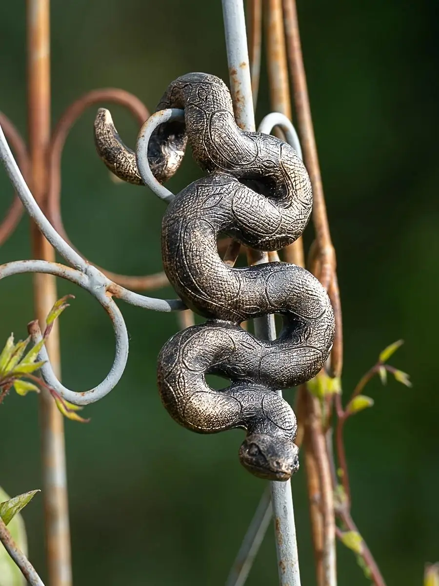 1 Stück Kopfüber-Schlange, Harz-Skulptur Gartendekoration, Outdoor-Harz-Statue, geeignet für den Garten - Keine Batterien erforderlich, ein Sammlerstück für Reptilienliebhaber – Detail 1