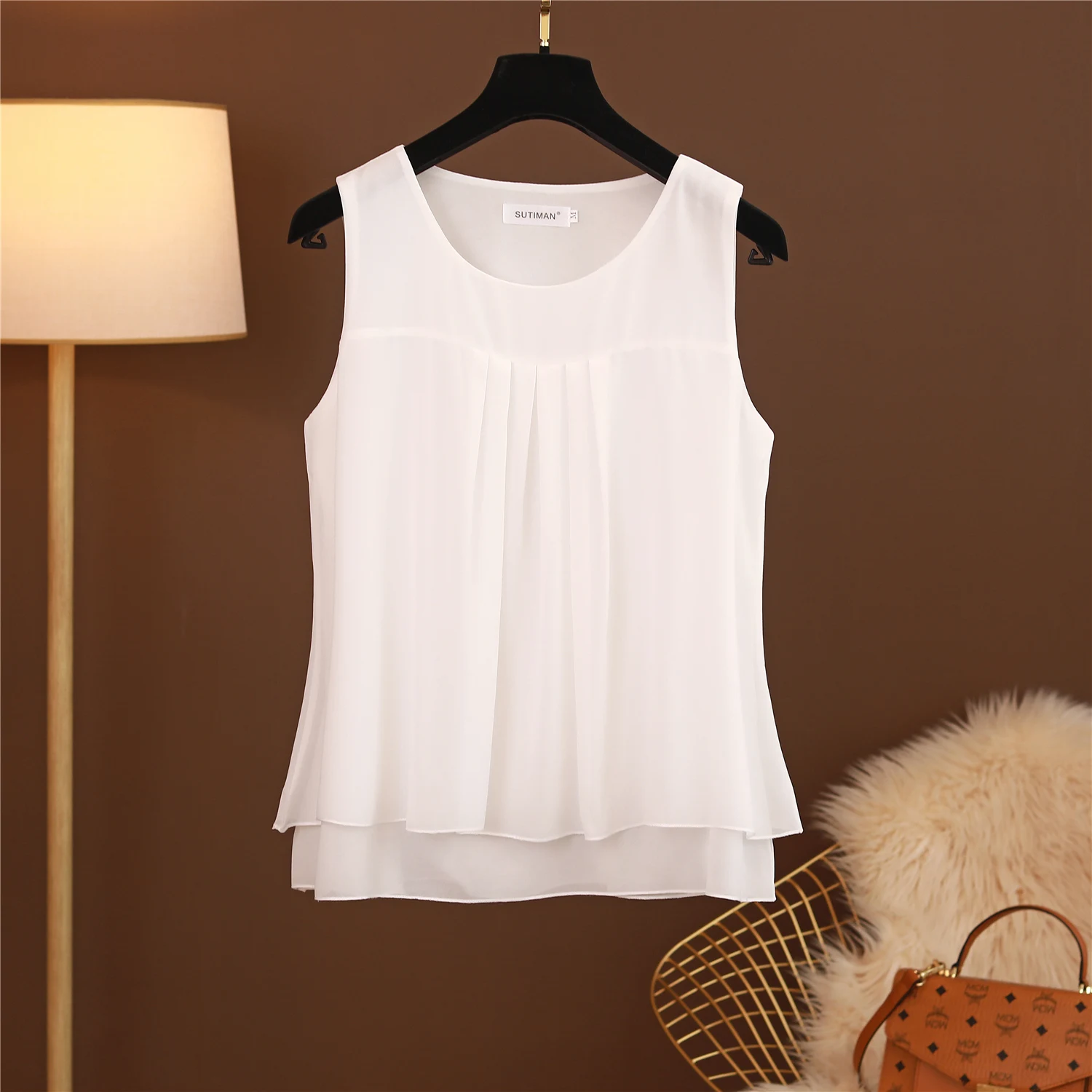 

Summer 2025 Women's Loose Fit Svel Midi Dr Korean Sle Oversized Cover up Top Polyester Blend round Ne Dr