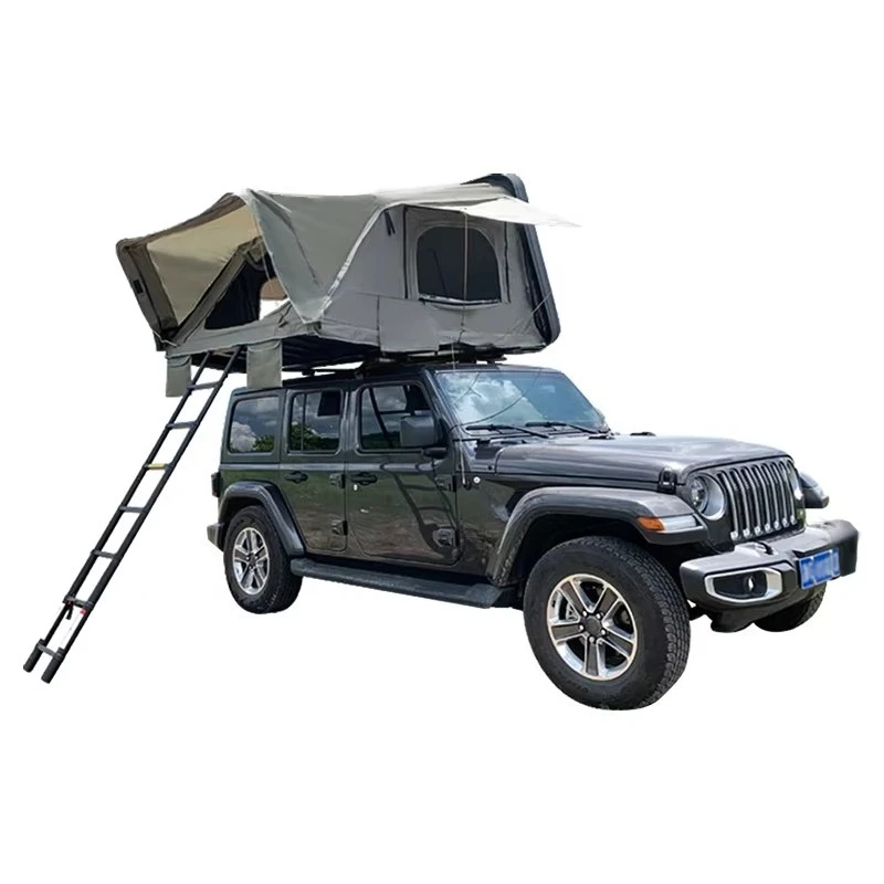 2026 Aluminum Car Extended Roof Top Tent With Thickness Mattress Telescopic Ladder Tent For 3-4 People