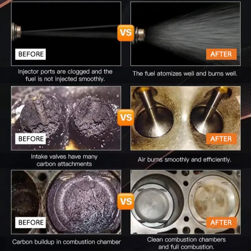 Nettoyeur d'injecteur de carburant de voiture, trésor de carburant de voiture, dissolvant de dépôt de carbone, économiseur de carburant de voiture, additif de carburant Diesel