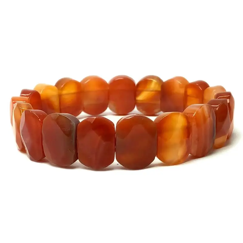 Mehrflächige Perlen 10x14mm Armband Naturstein Armband Achat Obsidian Kristall Quarz Einfaches Armband Geburtstag Weihnachten Geschenk – Detail 11