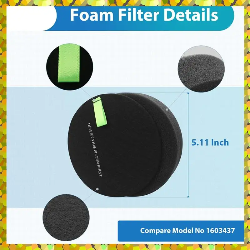 مرشحات AGLH لمكانس Bissell Surfacesense 3418 3415 Multiclean 3402 3774F 3409 3774 3774G 3775 Powerlifte المستقيمة