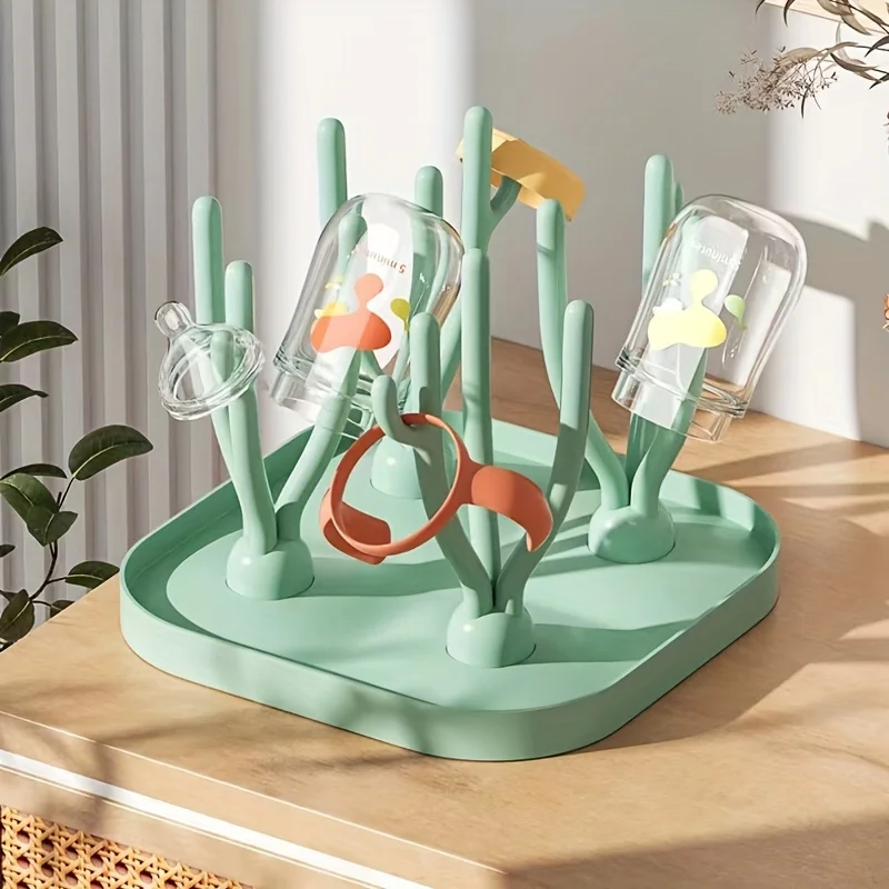 1pc Portable Multi-functional Drying Rack - Foldable Bottle Holder, Removable Stand