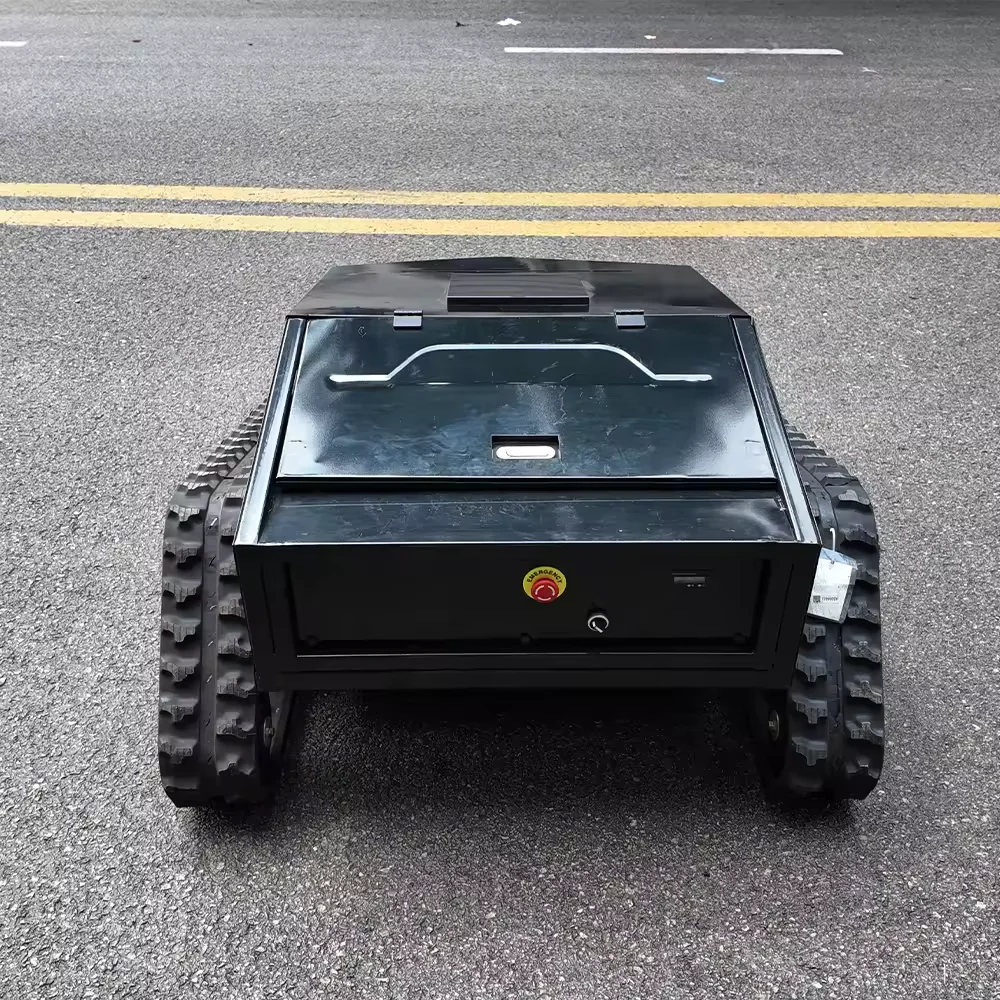 Custom RC Lawn Mower Remote Control Crawler Grass Cutter Brush Cutter for Garden Lawn Hillside Rough Terrain