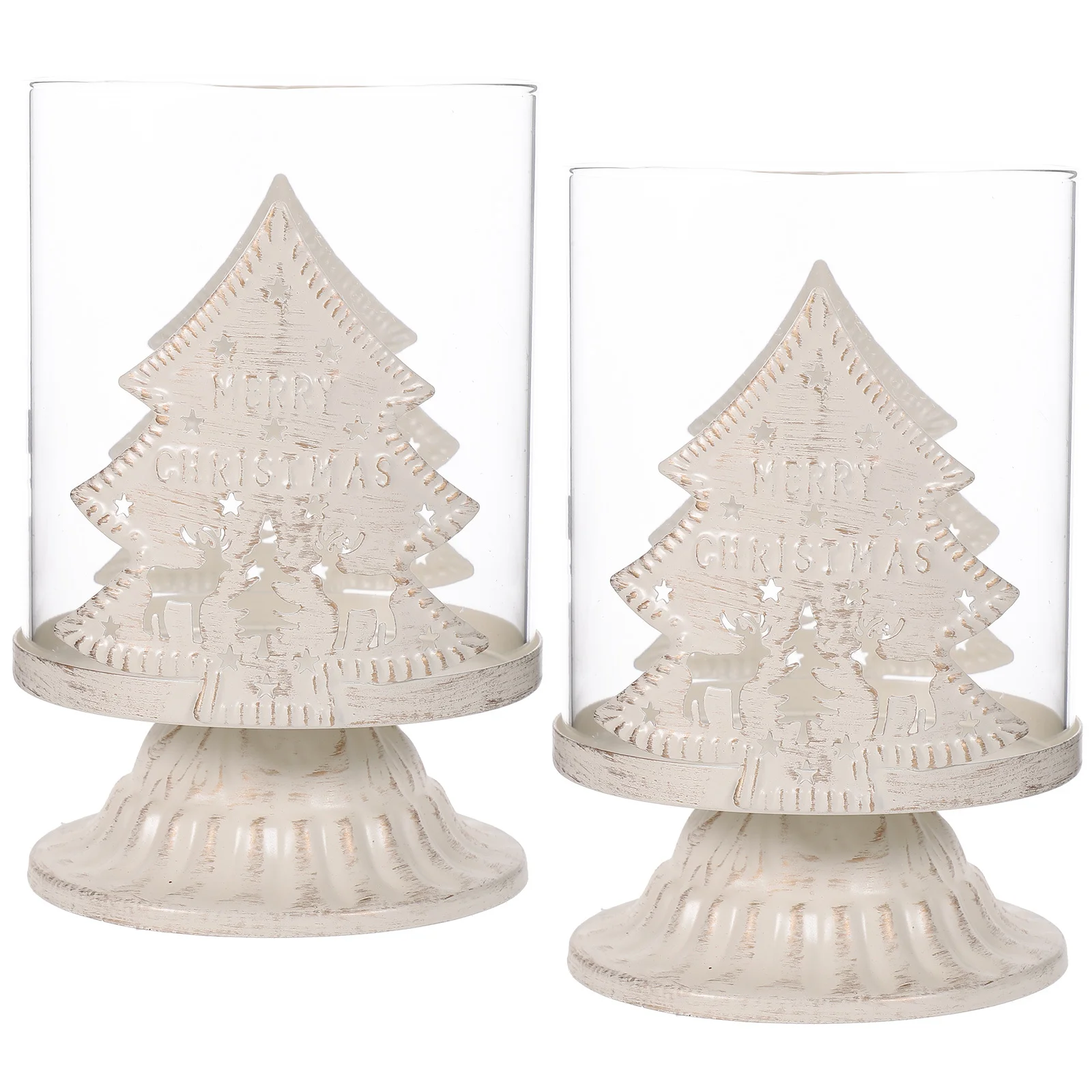 

2Pcs Christmas Deer Decoration Holder Xmas Themed Stand for Dining Table Coffee Table Center Decor Festive Party