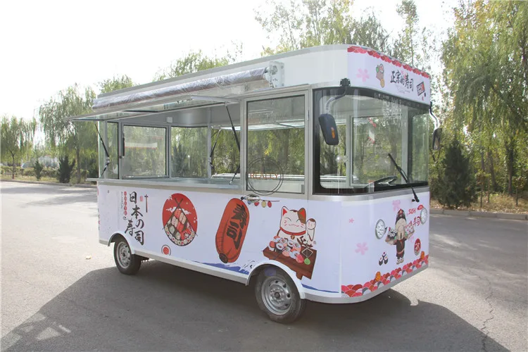 Bar Bir Van kopi es krim, anjing panas keranjang makanan listrik truk makanan seluler dapur restoran Vintage