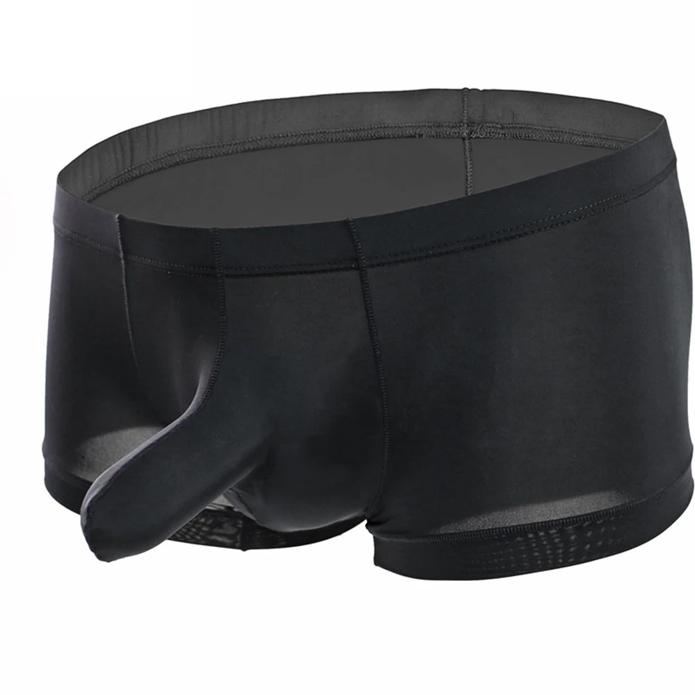 

Мужские трусы-боксеры из ледяного шелка, на все сезоны, сексуальные, дышащие, комфортные, летние