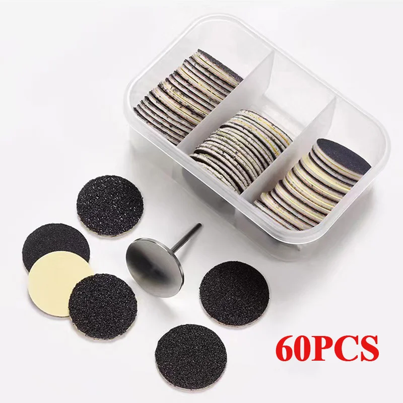 60PCS/Box Professional Foot Dead Skin Sandpaper Foot Rasp Pedicure 80/120/180 Foot Files Replacement Sandpaper Grinding Tool