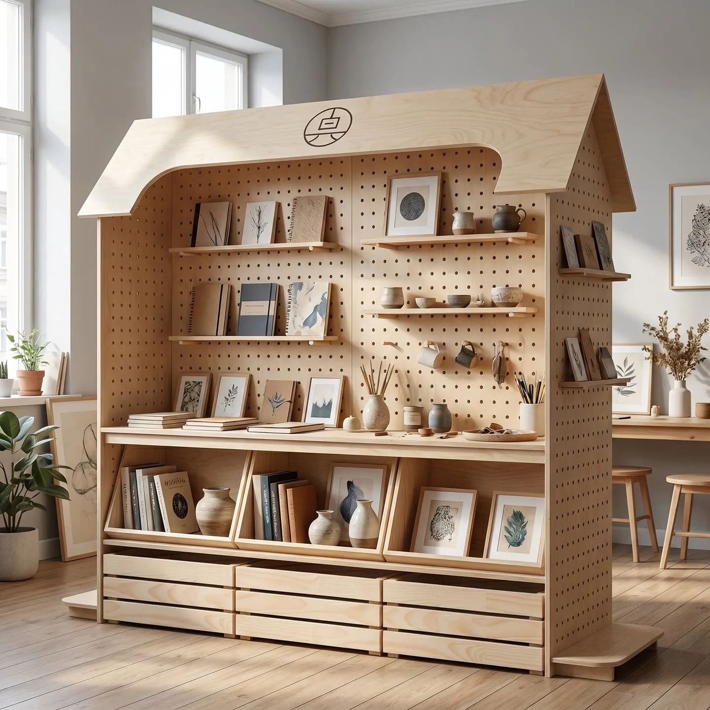 YJQ Display Product   Cabinet Super large merchandise mall display rack Product sample display