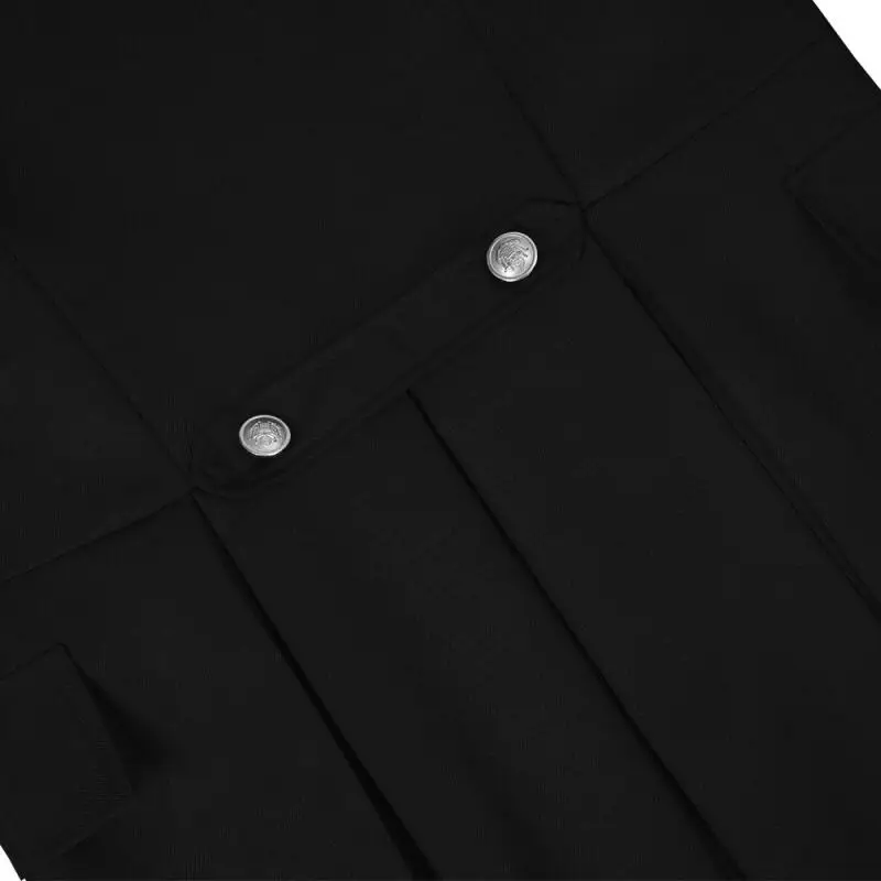 Plus Size Men Gothic Trench Medieval Steampunk Retro Style Long Jackets Double-breasted Solid Men's Vintage Long Jackets view 4