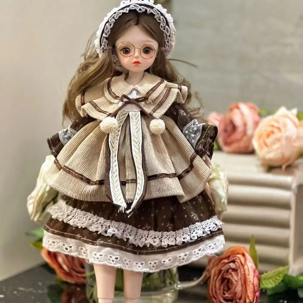 1/6 SD 30cm with Clothes Long Hair High Heel Princess Dress Up Anime with Wig Make Up Princess Makeup Ball Joint Babies