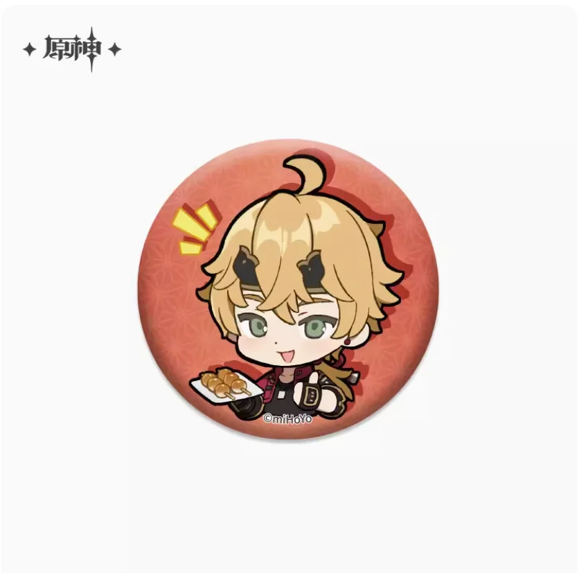 2024 Anime Genshin Impact Q Version Internet Meme Series Badge Thoma Sangonomiya Kokomi Klee Barbara Jean Baji Brooch Official